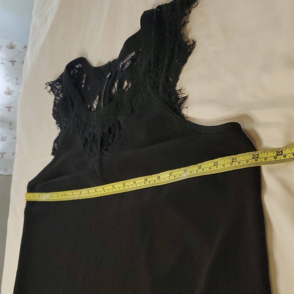 41 Hawthorn Black Lace Details Cap Sleeves Top Ladies. Size:XL - Picture 4 of 9